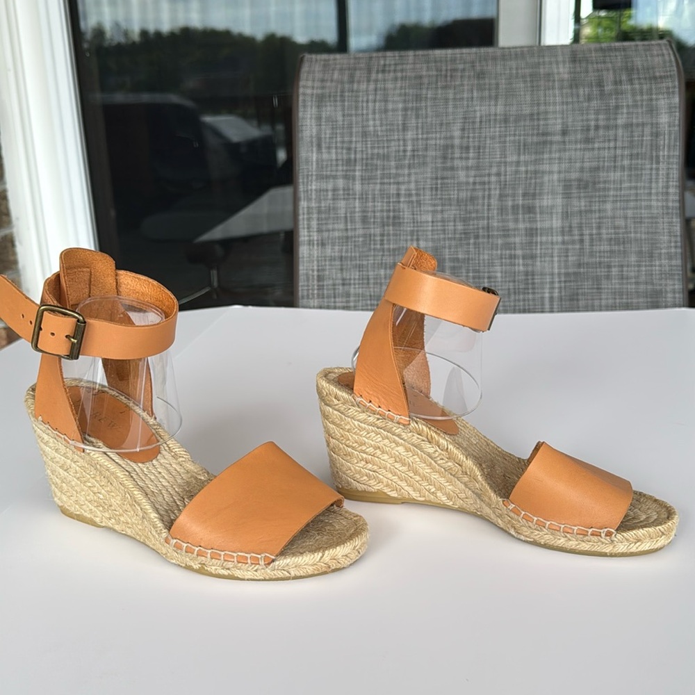 J Crew Corsica tan espadrille wedge shoes, size 8 - Picture 3 of 7